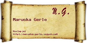 Maruska Gerle névjegykártya